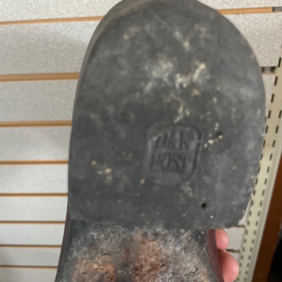 Mens Dark Brown Leather Cowboy Boots Western Style Dan Post Size 8.5 Vintage - Picture 6 of 9